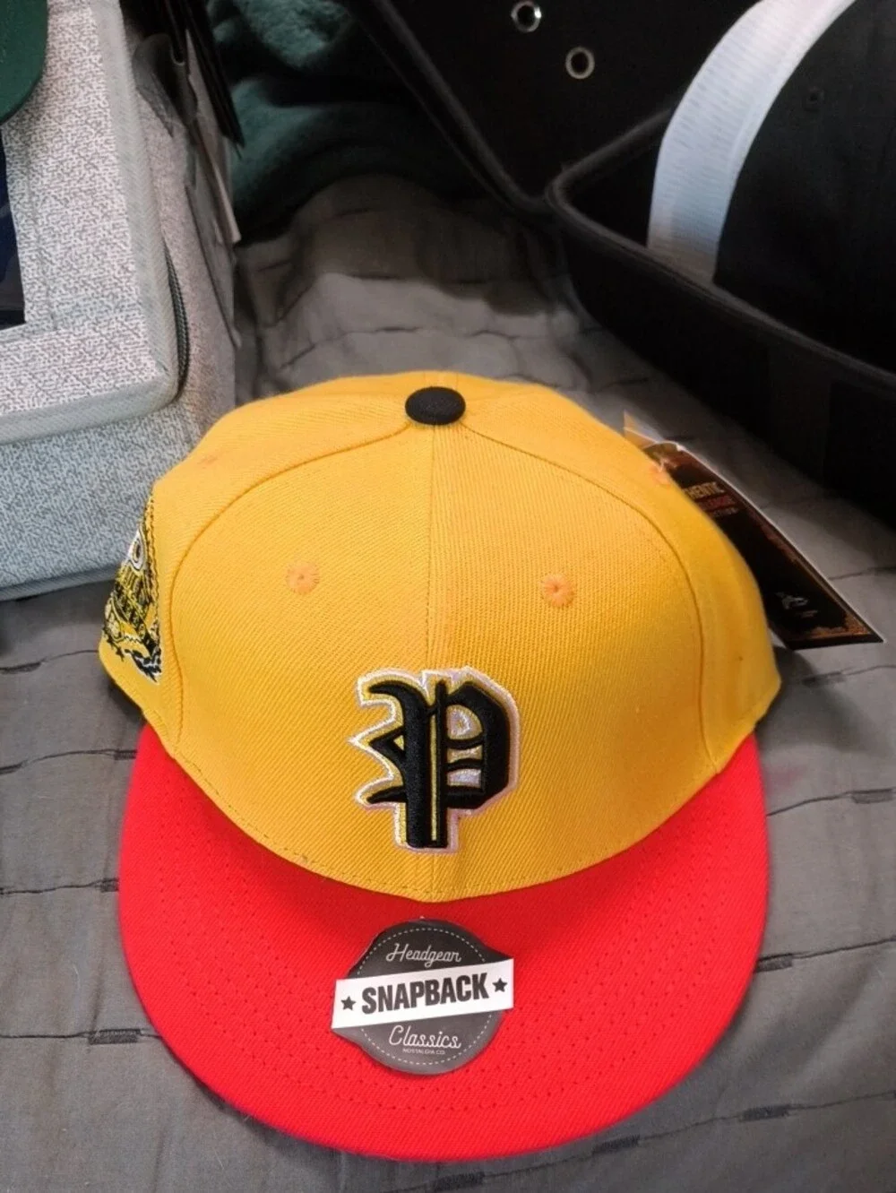 Yellow N Red Youth Snapback Embroidered 'P' Negro League Pittsburgh Crawfords NL